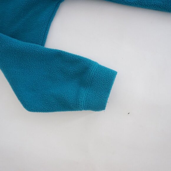 Vintage Boca Athletic Teal Zip Up Fleece Hooded Sweater M - Picture 8 of 14